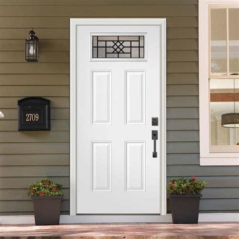 metal front house doors|exterior metal doors at lowe's.